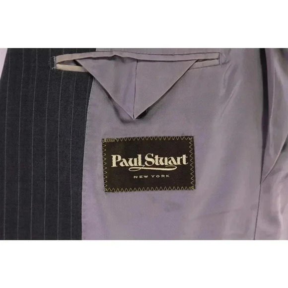 Paul Stuart Japan Gray Pinstripe 2-Btn Performance Wool Suit 40S - Picture 7 of 9